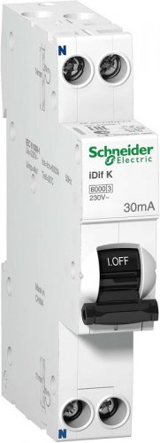 Автомат дифференциального тока АВДТ Schneider Electric Acti9 iDif K 1п 32А 30мА 6,0кА C тип AC картинка